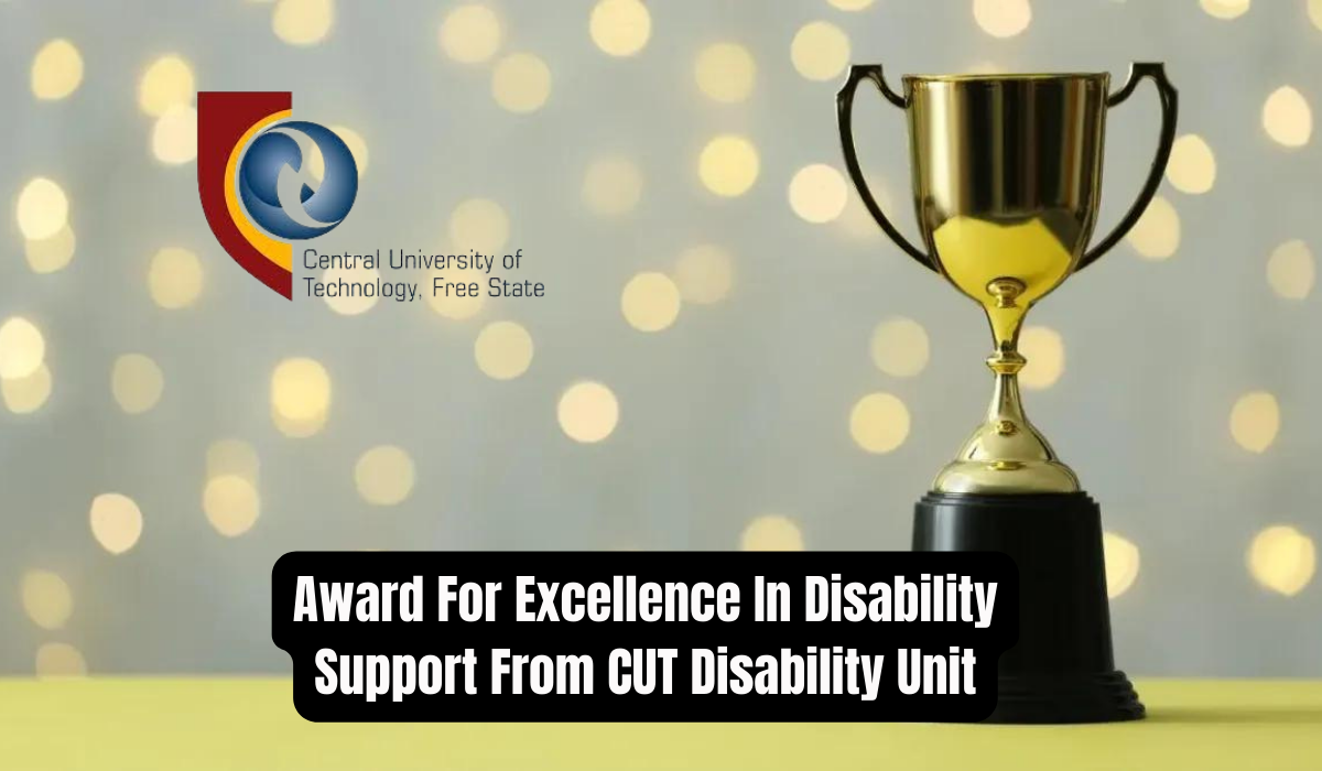 Award For Excellence In Disability Support From CUT Disability Unit